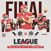 Football Schedule Template Red | PosterMyWall