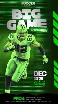 American Football Match Video História do Instagram template