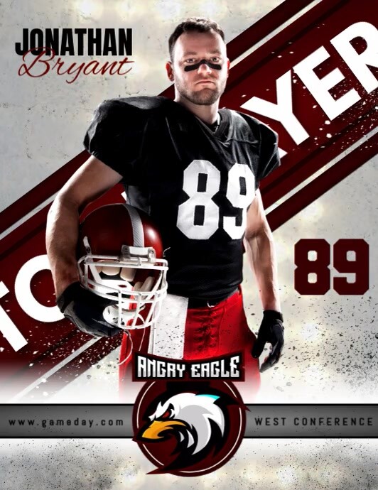 American Football MVP Folheto (US Letter) template