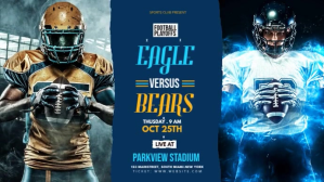 American football poster Digitalt display (16:9) template