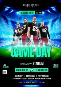 American football poster A5 template