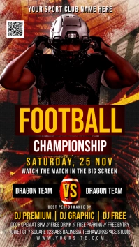 American football poster Instagram Story template