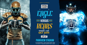 紫色 Football Playoffs Facebook Gedeelde Prent Template