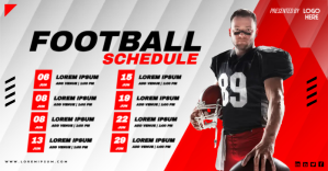American Football Schedule Template Imagen Compartida en Facebook
