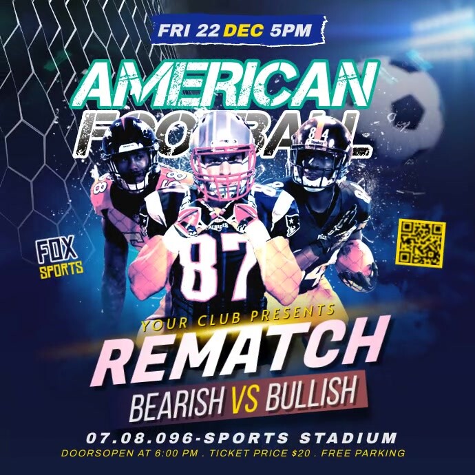 American Football Sport Template | PosterMyWall