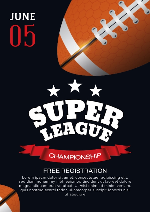 american football template | PosterMyWall