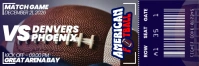 American Football Ticket Design Templates Banner 2' × 6'
