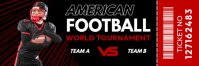American Football Tournament Ticket Encabezado de correo electrónico template