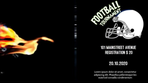Noir Football Tournament Display digitale Template