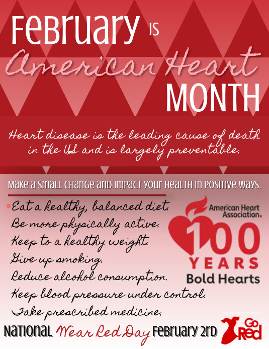 Heart Month Raffle American Heart Month 2024 Template | PosterMyWall