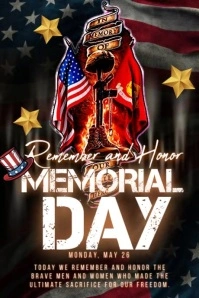 American Holiday Video Poster template