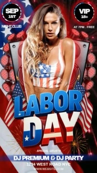 American labor day club party event design template Instagram Story