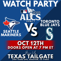 American League Championship Series 2025: Mariners vs Blue Jays Watch Party Template Instagram Post