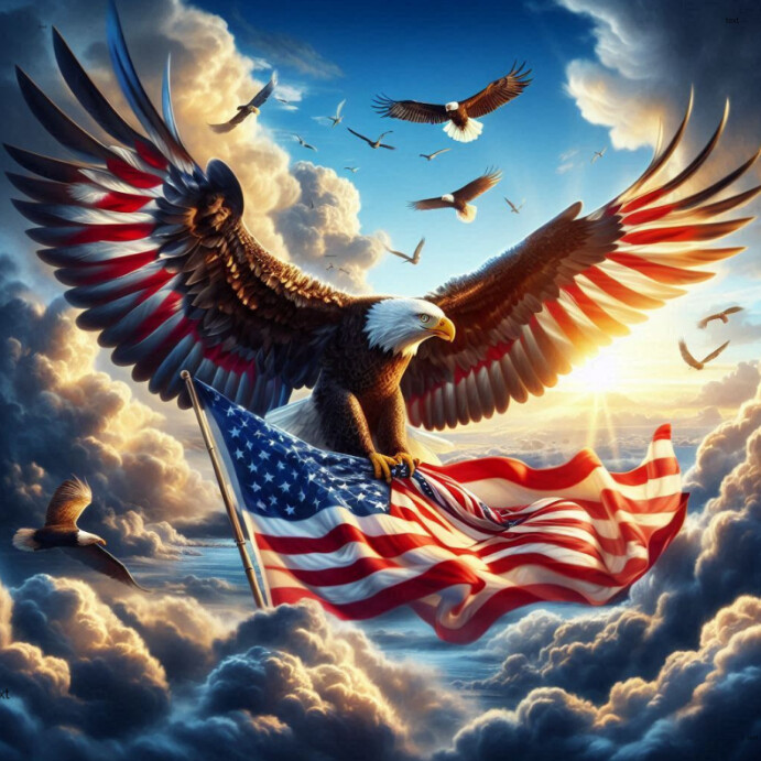 American Liberty Guardian Publicação no Instagram template