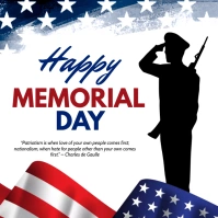 American Memorial Day Poster Template Square (1:1)