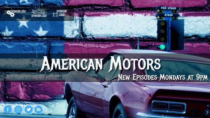 American Motors Racing Cover YouTube Kanaal Omslag Foto template