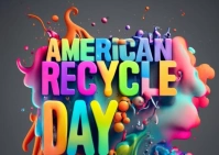 American recycle day Cartolina template
