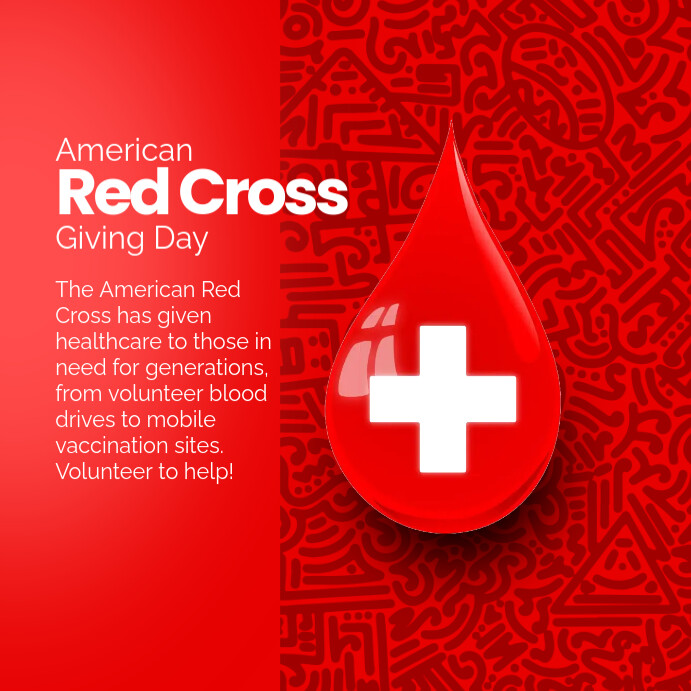 American Red Cross Day Instgaram Post Template PosterMyWall