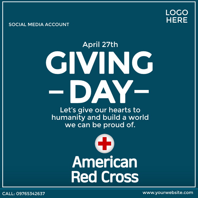 American Red Cross Giving Day Template PosterMyWall
