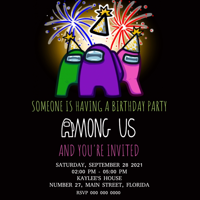 Entre Nosotros Plantilla de Invitación de Fiesta de Cumpleaños