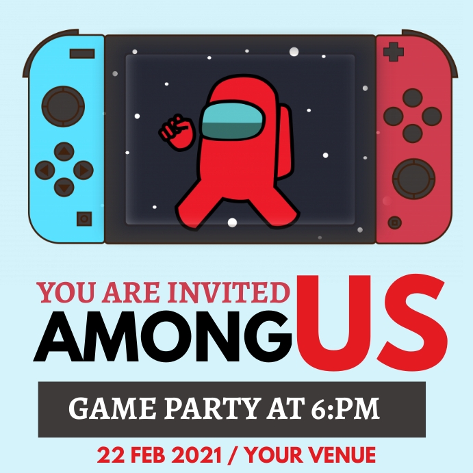 Among US Game Party Template | PosterMyWall