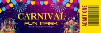 Amusement Fun Park Ticket Banner 2' × 6' template