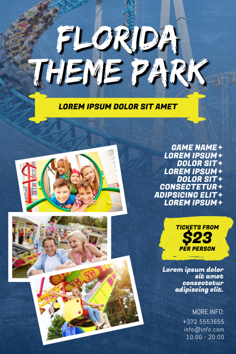 Amusement Theme Park Flyer Design Template | PosterMyWall