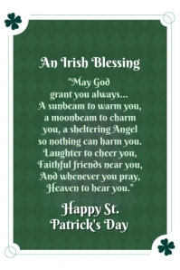 An Irish blessing for St Patrick's Day Gráfico de Pinterest template