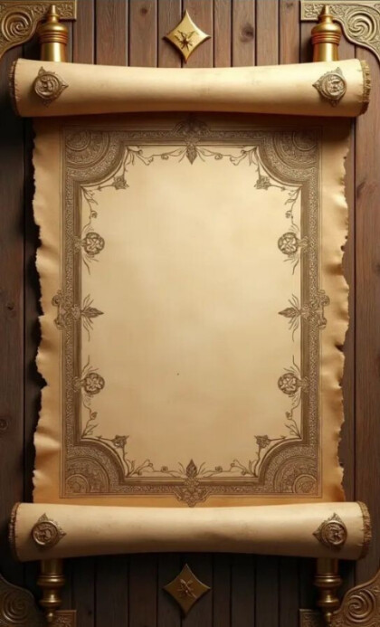 Ancient paper scroll template US Legal