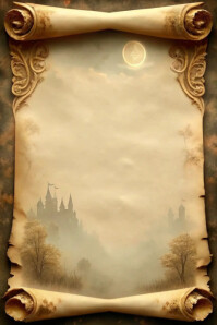 Ancient Scroll frame Poster template