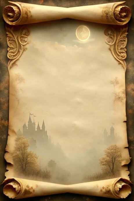 Ancient Scroll frame 海报 template
