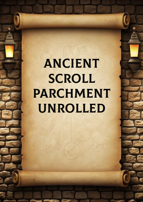 Ancient scroll template A4