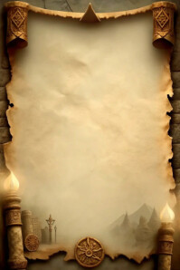 Ancient scroll template Poster