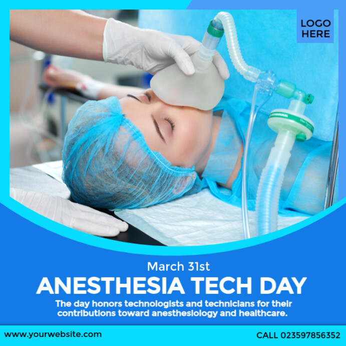 Anesthesia Tech Day Instagram Post template