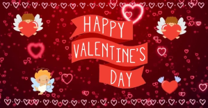 Angel Hearts Valentine's Day Annuncio Facebook template