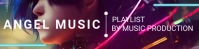 angel music banner Spanduk 2' × 8' template