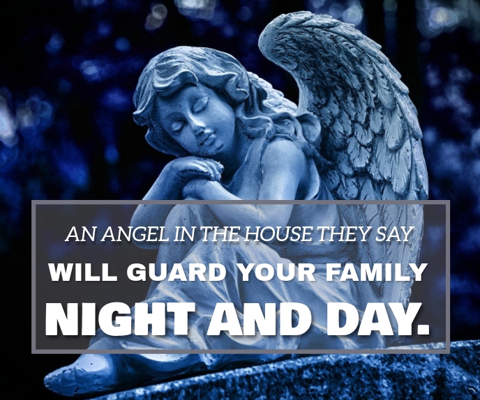 ANGEL OF THE NIGHT QUOTE TEMPLATE Grote rechthoek