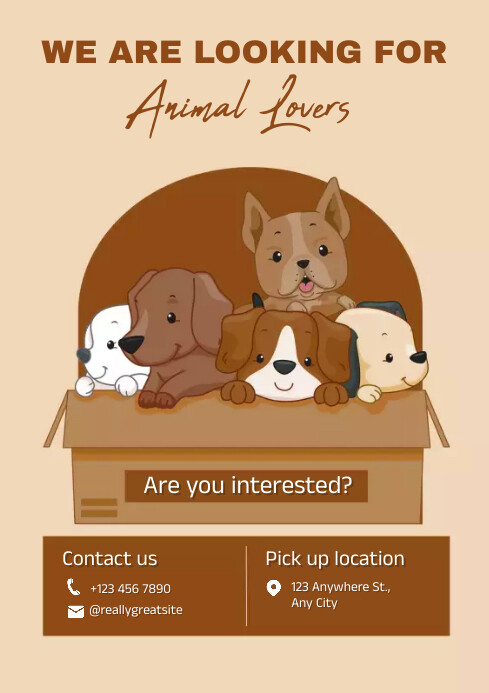 Animal Adoption Poster Template | PosterMyWall