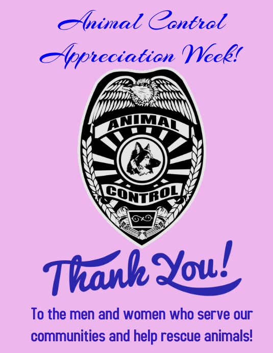 Animal Control Appreciation Templat | PosterMyWall