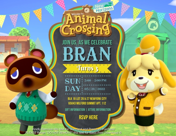Animal Crossing Template PosterMyWall