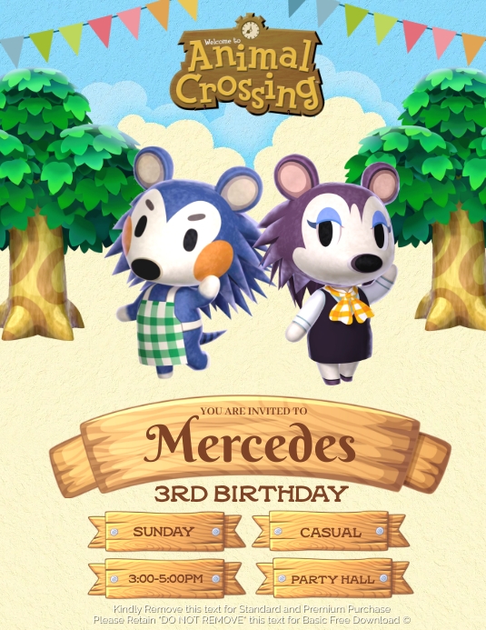 Animal Crossing Template PosterMyWall