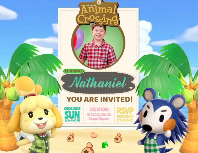 Animal Crossing Template PosterMyWall