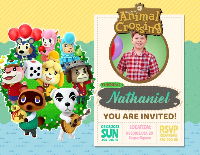 Animal Crossing Template PosterMyWall