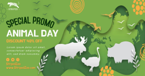 Animal Day Ads Facebook 共享图片 template