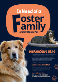 Animal Foster Flyer A4 template