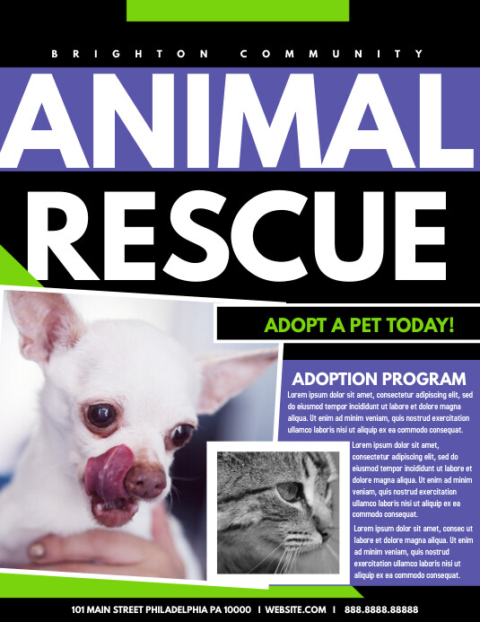 Family Rescue Center Flyer.pdf Animal Rescue Template | PosterMyWall