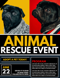 Animal Rescue Table Banner Animal Rescue Template | PosterMyWall