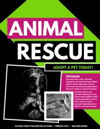Animal Rescue Table Banner Animal Rescue Template | PosterMyWall