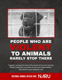 Animal Rights Awareness Campaign Poster Template Flyer (US Letter)