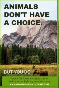 Animal Rights Campaign Poster Template Póster